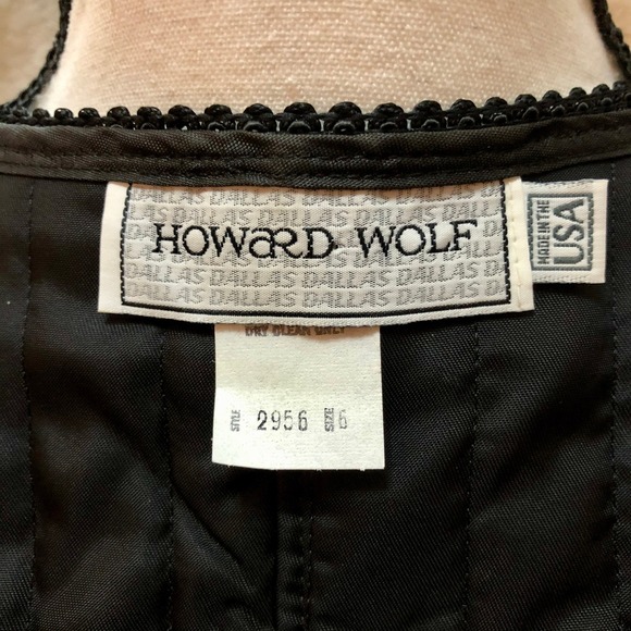 Howard‎ Wolf Jacket Women's 6 Black Green Colorful Bold Abstract Silky VNTG 80s - Picture 11 of 11